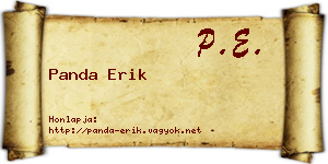 Panda Erik névjegykártya